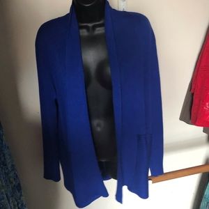 JM Collection Blue XL Cardigan